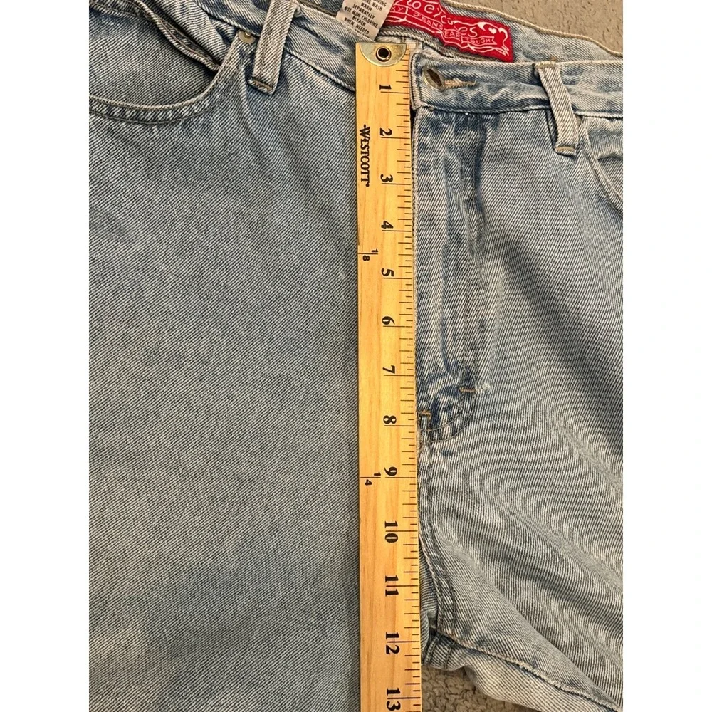 No Excuses Vintage High Waisted Tapered Leg Light Wash Denim Jeans Size 13/14